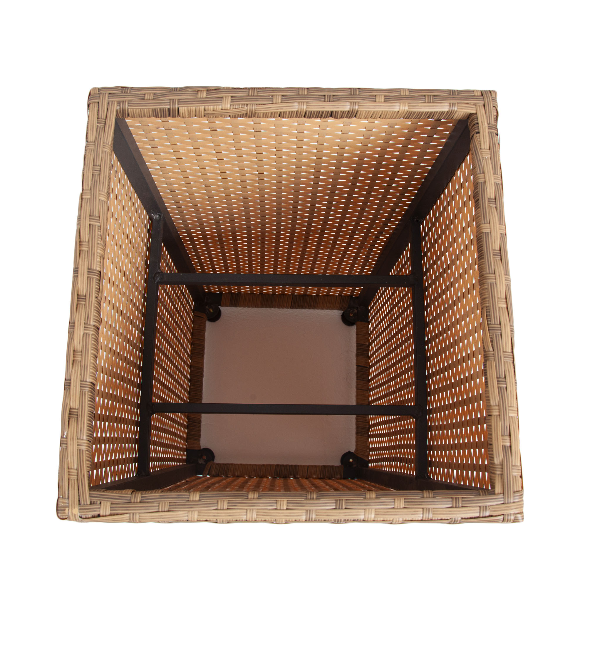 "Капуто" кашпо для цветов плетеное из искусственного ротанга, цвет соломенный