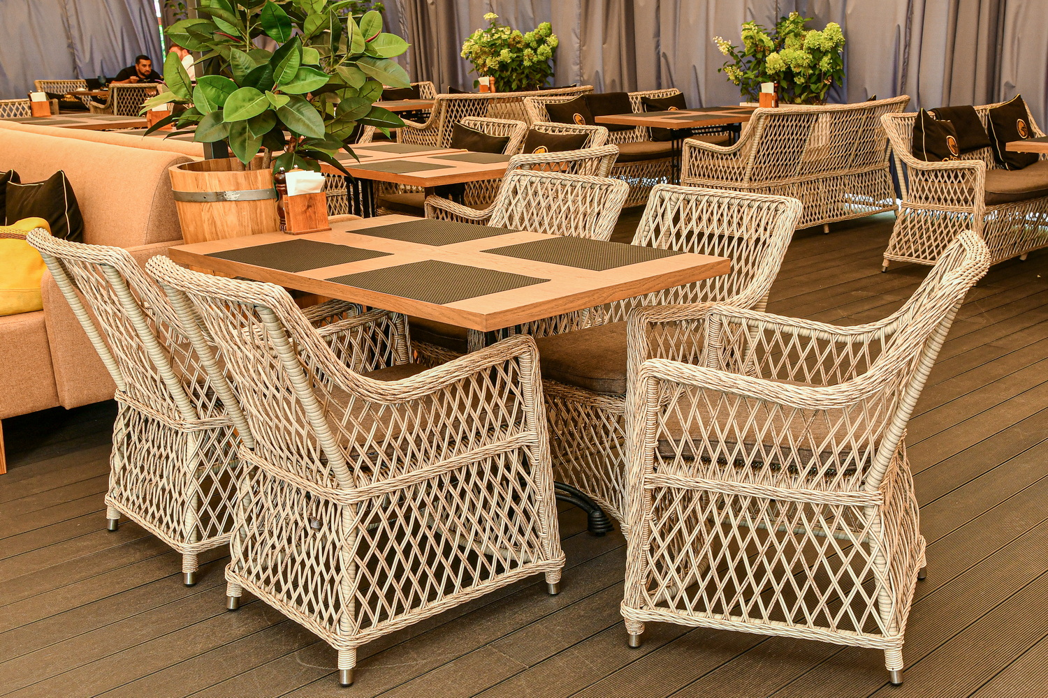 "Латтини" плетеное кресло из искусственного ротанга, цвет бежевый