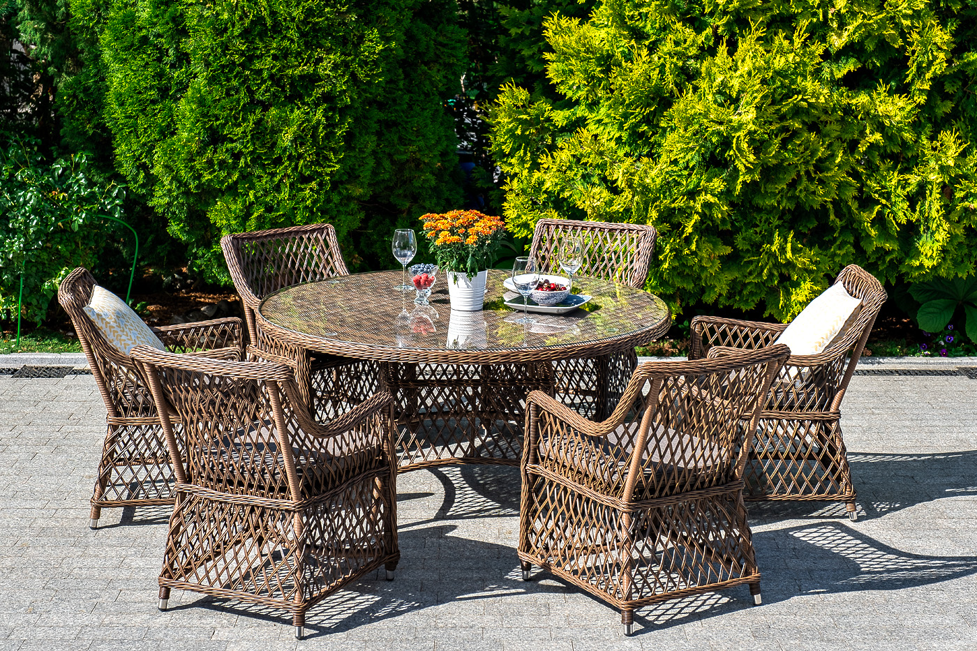 "Латтини" плетеное кресло из искусственного ротанга, цвет коричневый