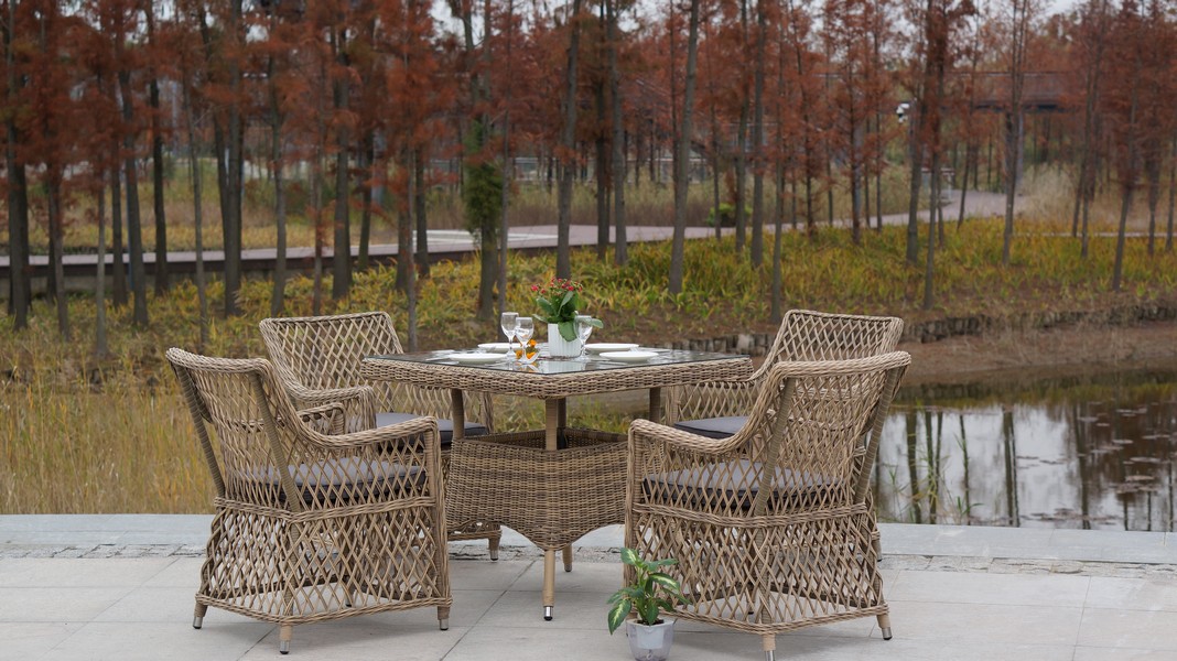 "Латтини" плетеное кресло из искусственного ротанга, цвет соломенный