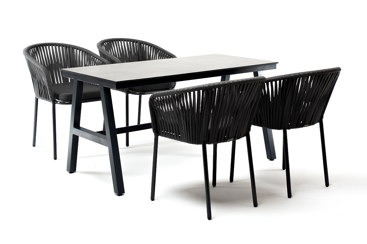 "Прио" обеденная группа на 10 персон, стол HPL "дуб", цвет коричневый