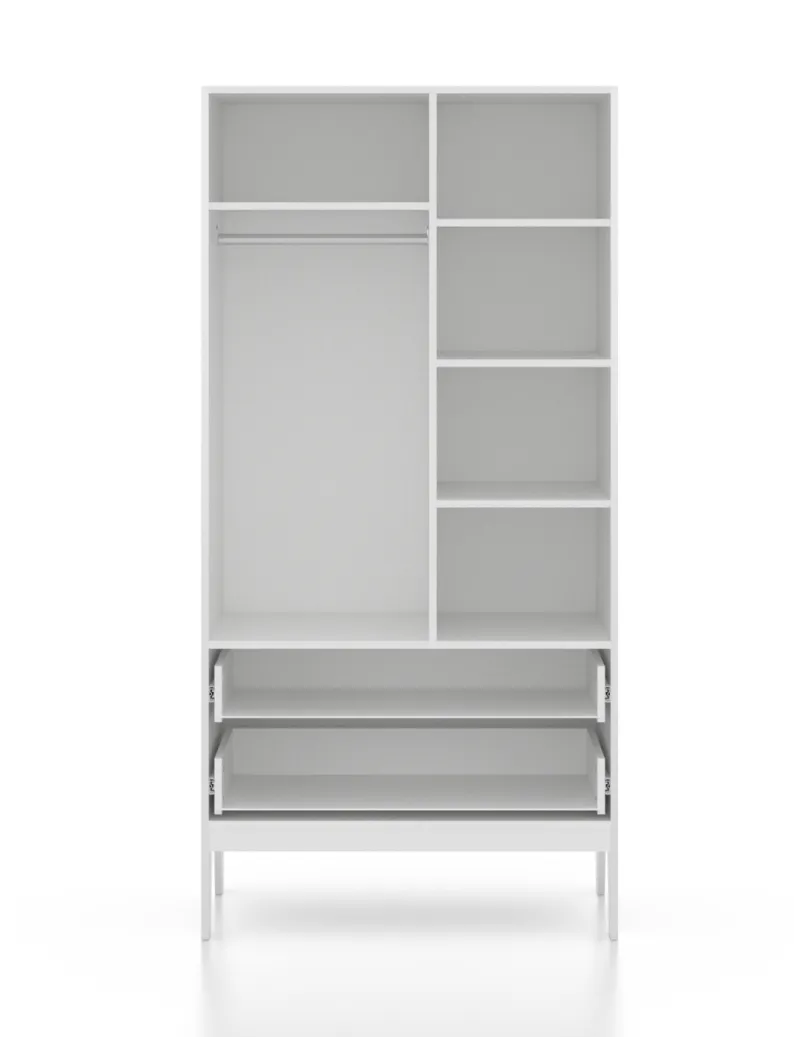 Шкаф из дерева белый Fiora НИК 10 б/р